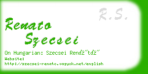 renato szecsei business card